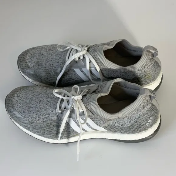 Adidas Pureboost XG Gray White Marathon Running Shoes Women’s Low Cut Women’s 9