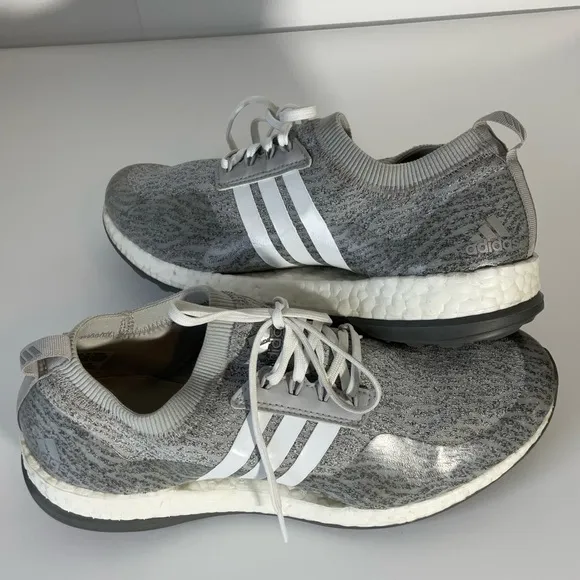 Adidas Pureboost XG Gray White Marathon Running Shoes Women’s Low Cut Women’s 9