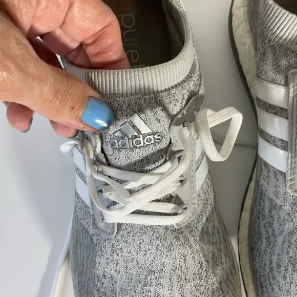 Adidas Pureboost XG Gray White Marathon Running Shoes Women’s Low Cut Women’s 9