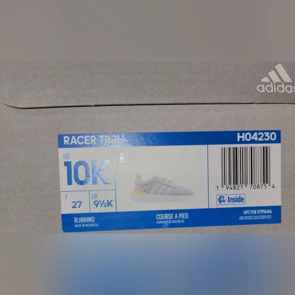 Adidas Racer TR21 'Grey Acid Orange' shoes; Unisex toddler size 10K