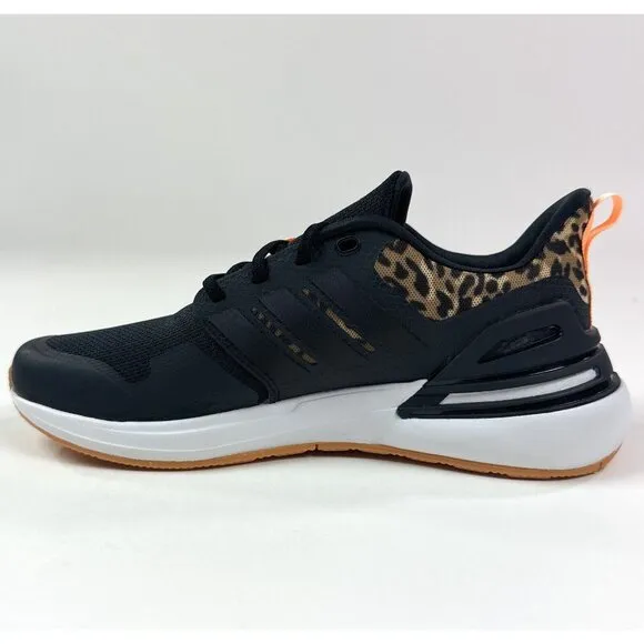 Adidas Rapidasport Kids 7 Black Cheetah Leopard Running Shoes Sneakers FZ6346