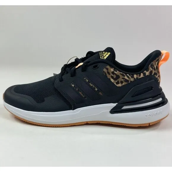 Adidas Rapidasport Kids 7 Black Cheetah Leopard Running Shoes Sneakers FZ6346