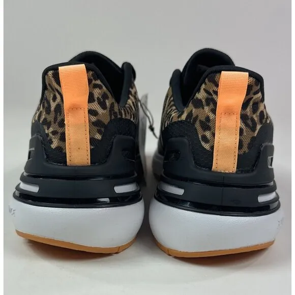 Adidas Rapidasport Kids 7 Black Cheetah Leopard Running Shoes Sneakers FZ6346