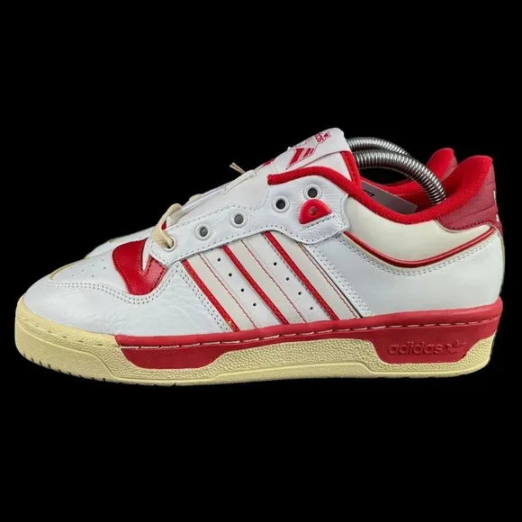 Adidas Rivalry Low 86 White Off White Red Shoes GZ2557 Men's Sizes 8 - 12.5