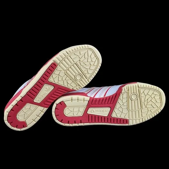Adidas Rivalry Low 86 White Off White Red Shoes GZ2557 Men's Sizes 8 - 12.5