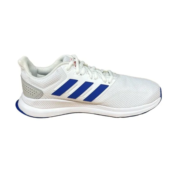 Adidas Runfalcon Men's Running Athletic Shoes White/Blue/Gray EF0148 Size 7 EUC