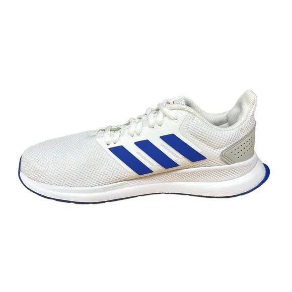 Adidas Runfalcon Men's Running Athletic Shoes White/Blue/Gray EF0148 Size 7 EUC