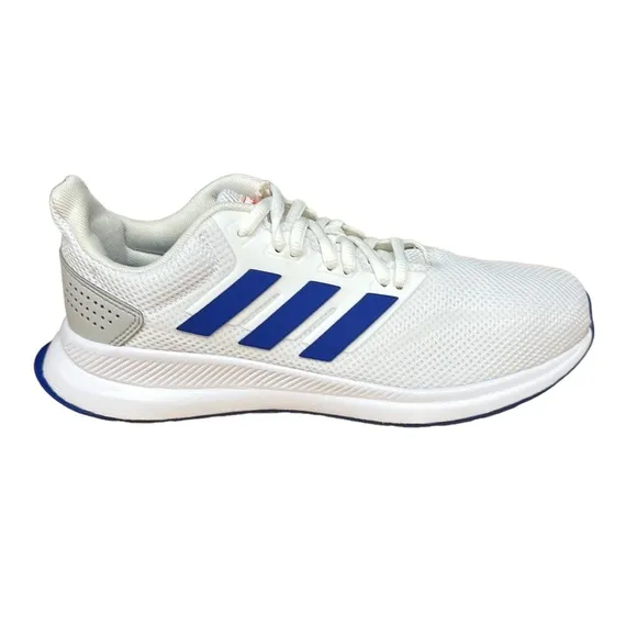 Adidas Runfalcon Men's Running Athletic Shoes White/Blue/Gray EF0148 Size 7 EUC