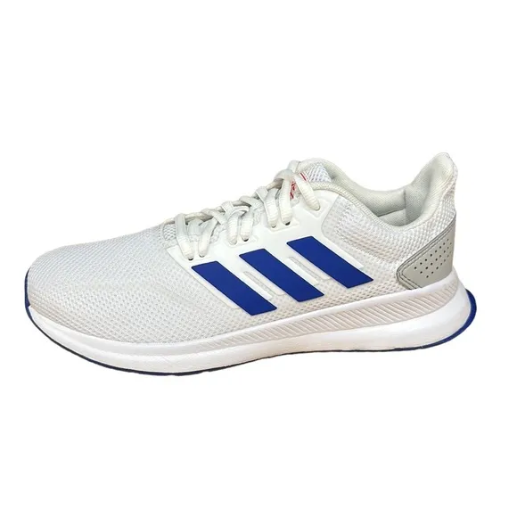 Adidas Runfalcon Men's Running Athletic Shoes White/Blue/Gray EF0148 Size 7 EUC