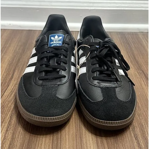Adidas Samba OG Kids Leather Sneaker Shoe Black/White (IE3676) Unisex Sz US 6.5