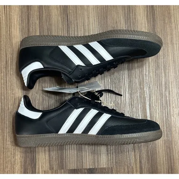 Adidas Samba OG Kids Leather Sneaker Shoe Black/White (IE3676) Unisex Sz US 6.5