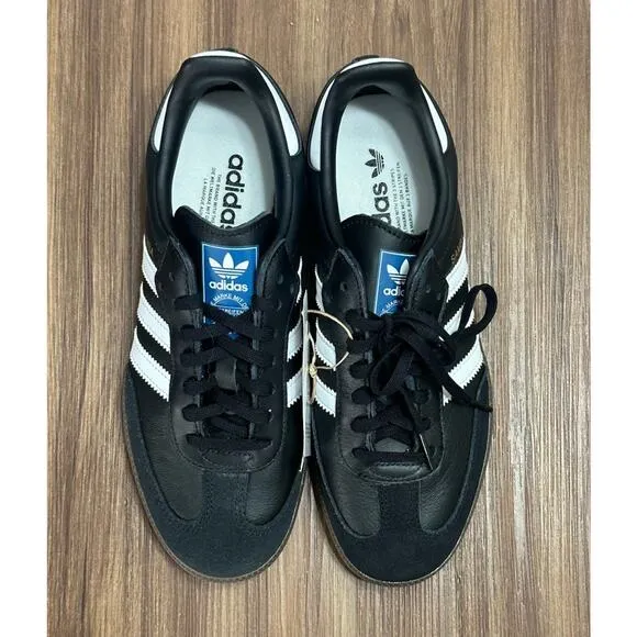 Adidas Samba OG Kids Leather Sneaker Shoe Black/White (IE3676) Unisex Sz US 6.5