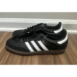 Adidas Samba OG Kids Leather Sneaker Shoe Black/White (IE3676) Unisex Sz US 6.5