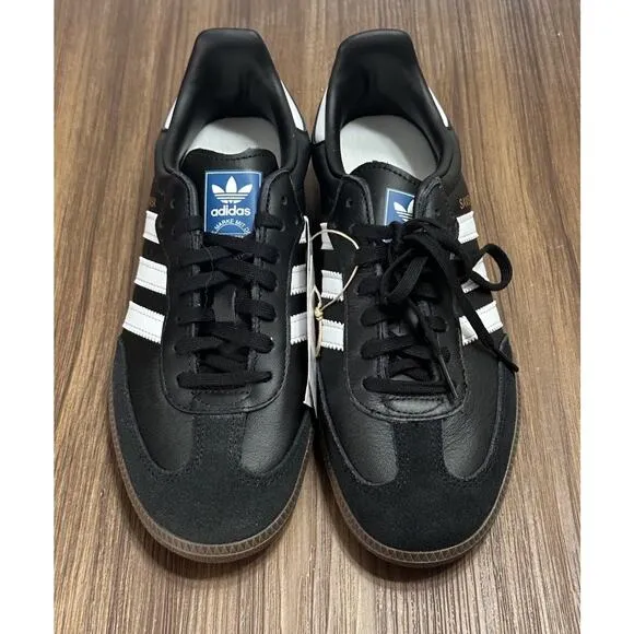 Adidas Samba OG Kids Leather Sneaker Shoe Black/White (IE3676) Unisex Sz US 6.5