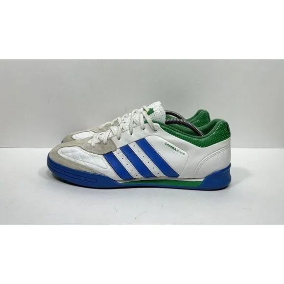 Adidas Samba Nua II 2010 Men’s Size 11.5 Soccer Shoes White Green Blue G17168
