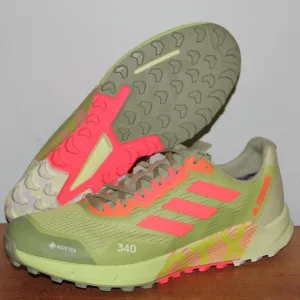 Adidas Terrex Agravic Flow 2.0 Gore-Tex Trail Running Shoes Mens 13 Lime