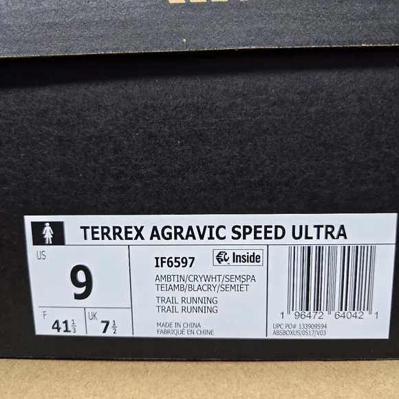 adidas Terrex Agravic Speed Ultra Women’s Trail Running Shoes – Size 9 New