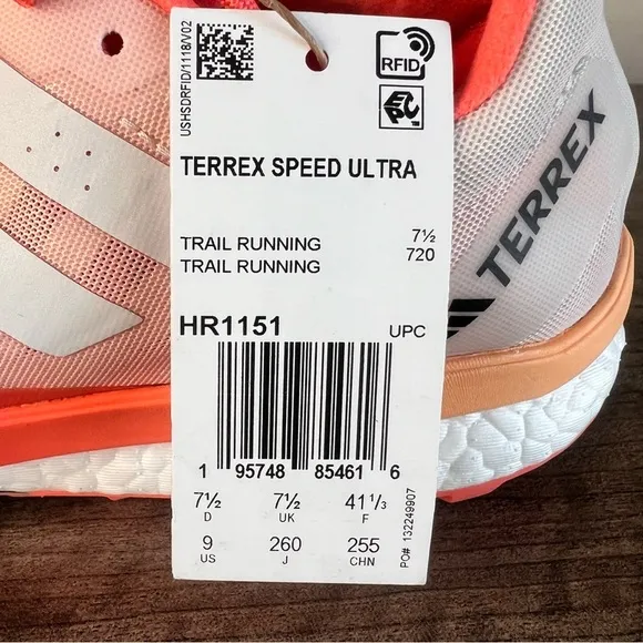 Adidas Terrex Speed Ultra Women's Trail Shoe Size 9 SKU#243052