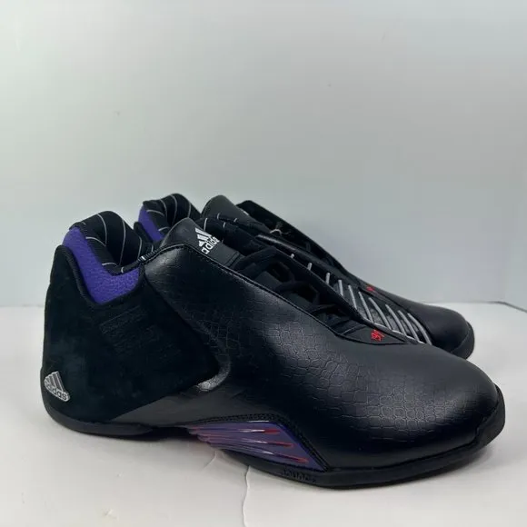 Adidas TMAC 3 Restomod Raptors Black Purple Basketball Shoe GY2394 Men’s Sz 10