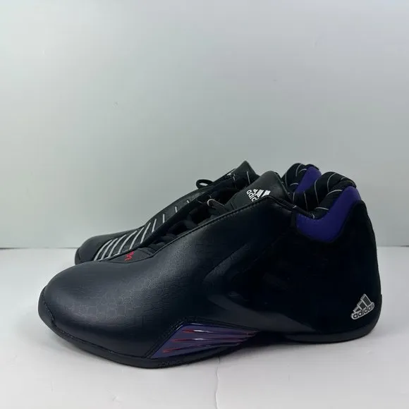 Adidas TMAC 3 Restomod Raptors Black Purple Basketball Shoe GY2394 Men’s Sz 10