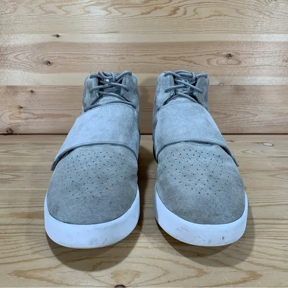 Adidas Tubular Invader Strap Shoes# BB5040Suede Upper Men’s 11.5 Grey Sesame