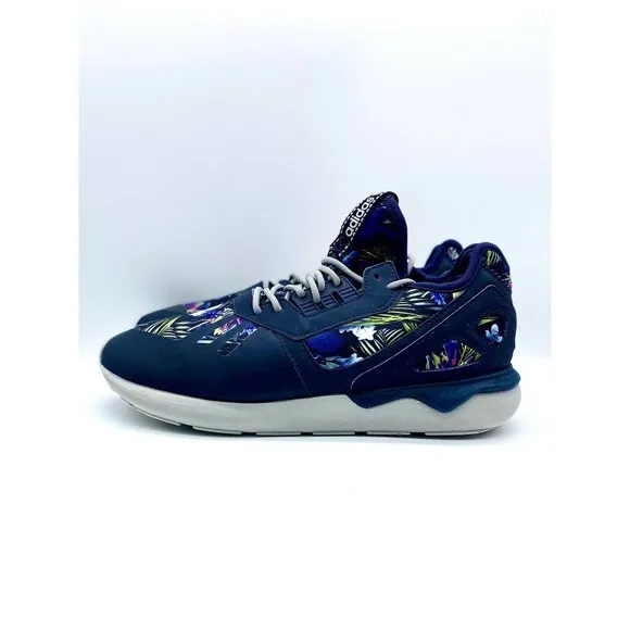 Adidas Tubular Runner Tennis Shoes Men’s Size 9.5 Q16463 rare shoe Blue Floral
