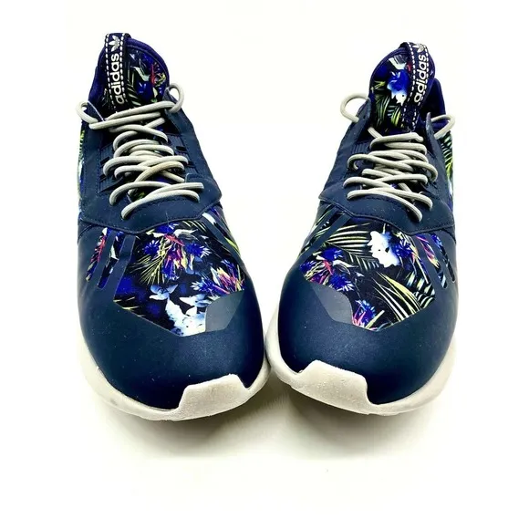 Adidas Tubular Runner Tennis Shoes Men’s Size 9.5 Q16463 rare shoe Blue Floral