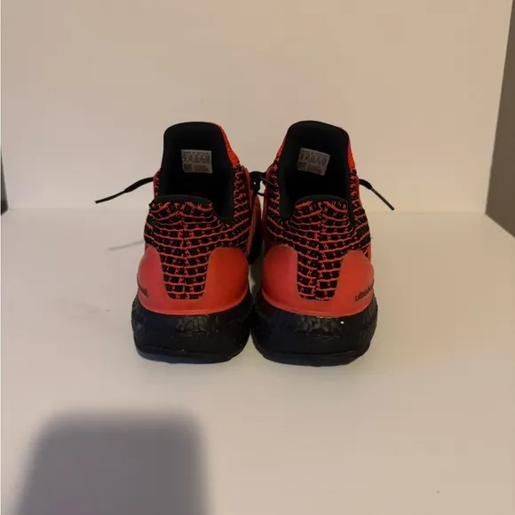 Adidas Ultra Boost Running Shoes Orange Black Knit Lightweight Mens 9