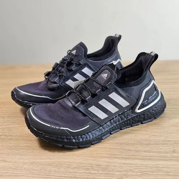 Adidas Ultraboost 20 Cold Ready Running Shoes Women’s 6 Black Silver Q46487 New