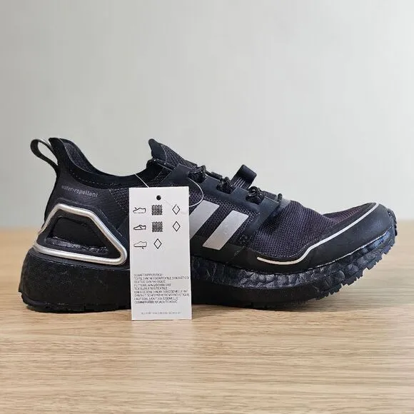 Adidas Ultraboost 20 Cold Ready Running Shoes Women’s 6 Black Silver Q46487 New