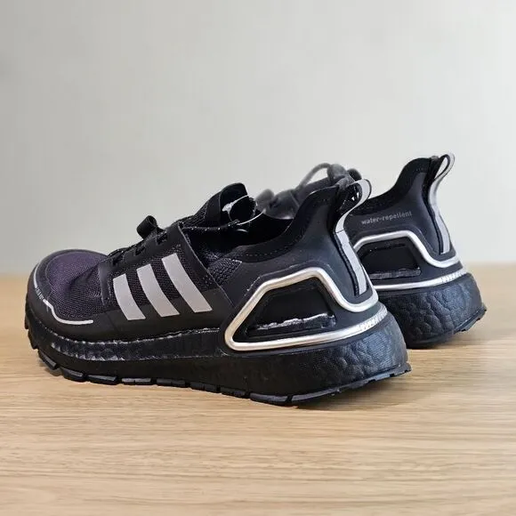 Adidas Ultraboost 20 Cold Ready Running Shoes Women’s 6 Black Silver Q46487 New