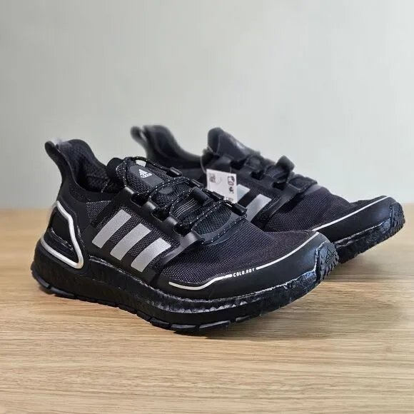 Adidas Ultraboost 20 Cold Ready Running Shoes Women’s 6 Black Silver Q46487 New