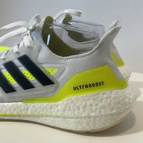 Adidas Ultraboost 21 Cloud White Solar Yellow Men’s Size 7.5 Running Shoes