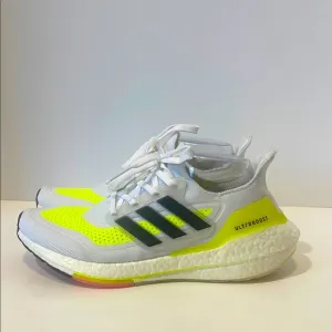 Adidas Ultraboost 21 Cloud White Solar Yellow Men’s Size 7.5 Running Shoes