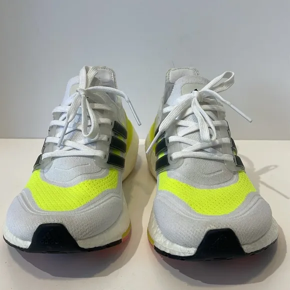 Adidas Ultraboost 21 Cloud White Solar Yellow Men’s Size 7.5 Running Shoes
