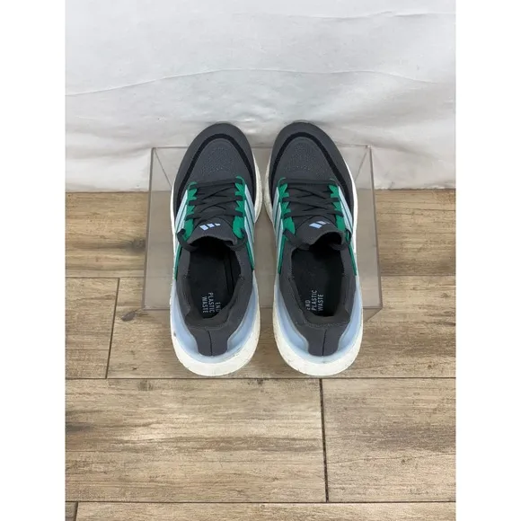 Adidas Ultraboost 21 Running Shoes Lightweight Athletic Black/Green Mens 9.5