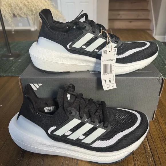 Adidas Ultraboost Light black and white sneaker running shoes