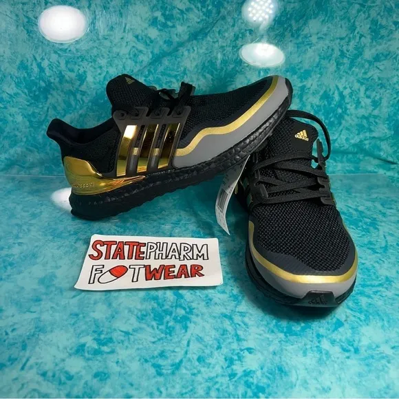 Adidas Ultraboost MTL Black Gold Women’s Low Top Shoes Athletic Size 6W/5M
