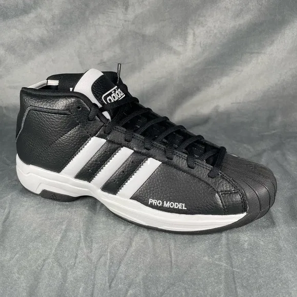 adidas Unisex-Adult Pro Model‎ 2g Basketball Shoes Black White Mens Size 8
