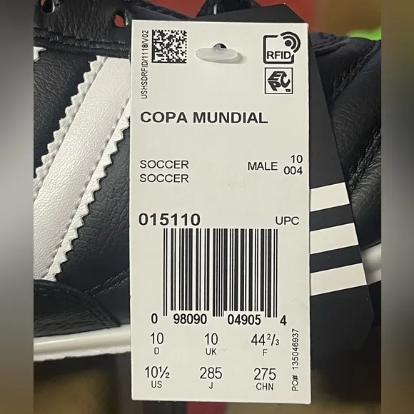 adidas Unisex Copa Mundial Soccer cleats.