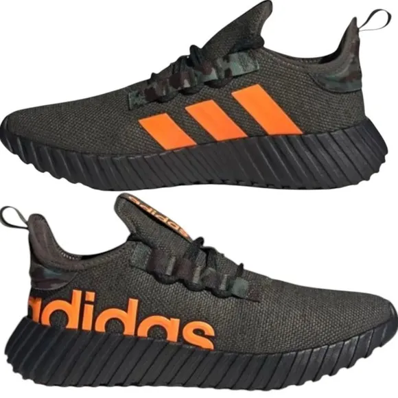 Adidas Unisex Kaptir 3.0‎ Black Lace-Up Running Shoes  Size 4 Youth IG2488 NEW