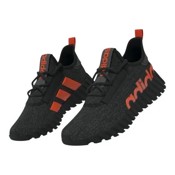 Adidas Unisex Kaptir 3.0‎ Black Lace-Up Running Shoes  Size 4 Youth IG2488 NEW