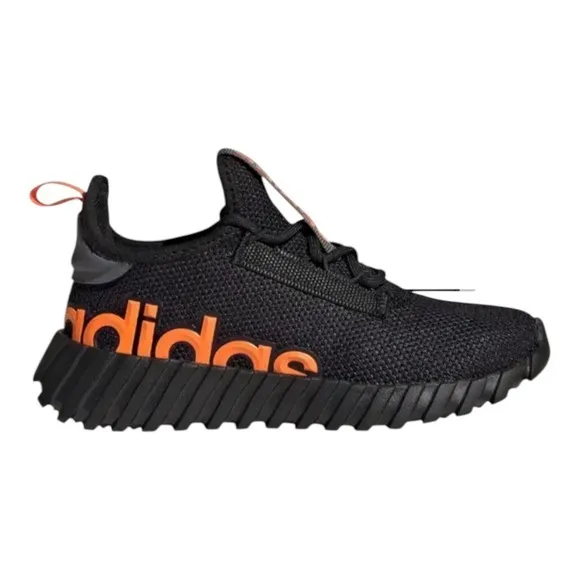 Adidas Unisex Kaptir 3.0‎ Black Lace-Up Running Shoes  Size 4 Youth IG2488 NEW