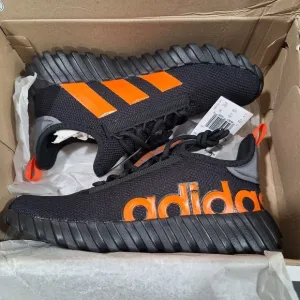 Adidas Unisex Kaptir 3.0‎ Black Lace-Up Running Shoes  Size 4 Youth IG2488 NEW