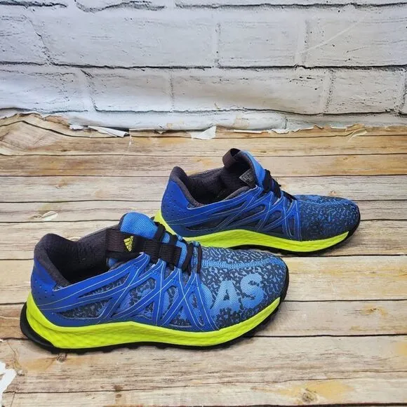 Adidas Vigor Bounce J Trail Running Shoes Blue Yellow Mens Size 6