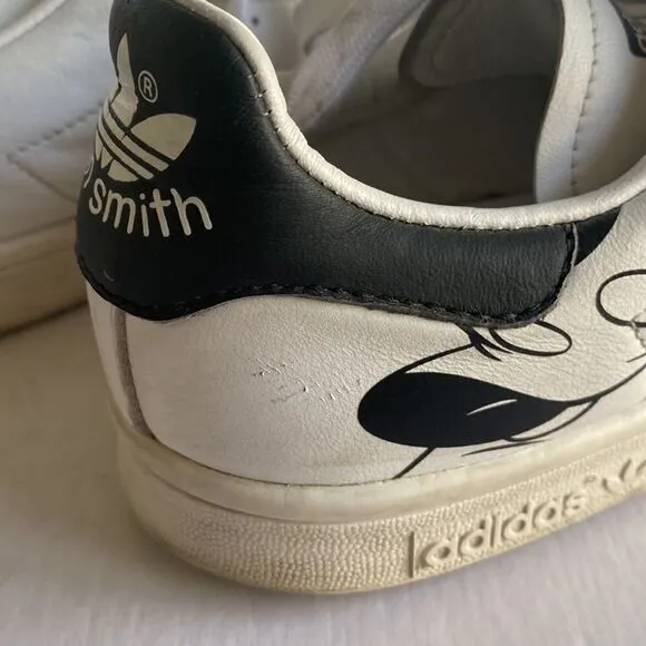 ADIDAS X DISNEY Men’s Stan Smith White Leather Shoes Size 9 1/2