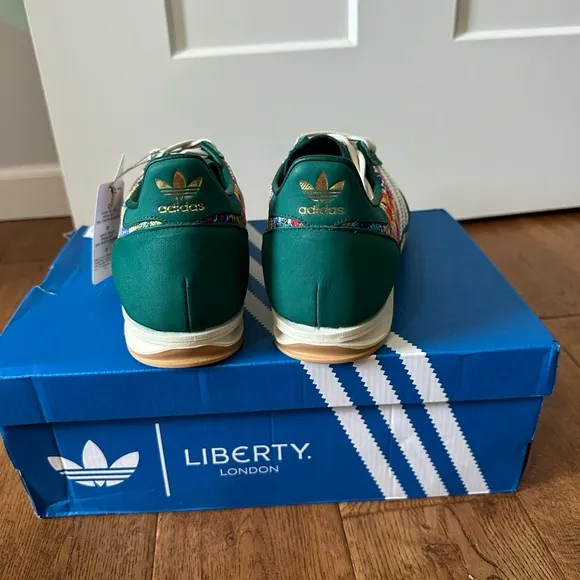 Adidas x Liberty London SL 72 sneakers OG womens size 11 green floral print NEW