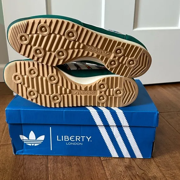 Adidas x Liberty London SL 72 sneakers OG womens size 11 green floral print NEW