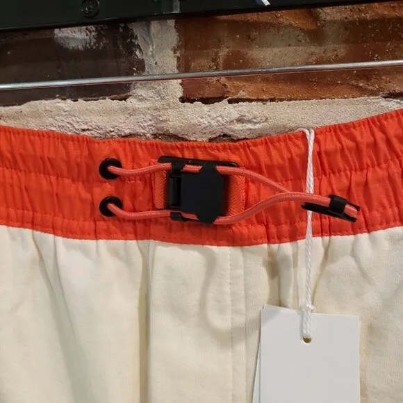 adidas Y-3 Yohji Yamamoto Men’s Lrg Stretch Terry Shorts Off White/Orange HZ8815