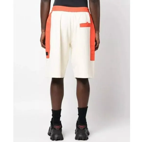 adidas Y-3 Yohji Yamamoto Men’s Lrg Stretch Terry Shorts Off White/Orange HZ8815